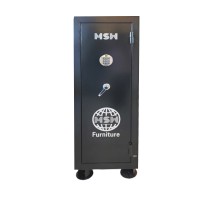 Safety Steel Storage Cabinet Rifle Gun Safe with LED Light & Biometric Digital Keypad - 160cm-XD-552017